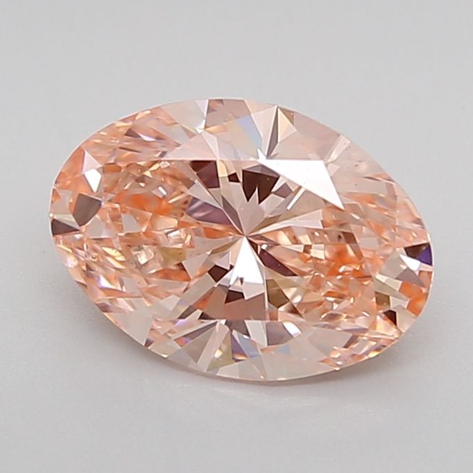 1.52 Carat Oval Lab Diamond with  Cut Diamond in 14KT  view 1
