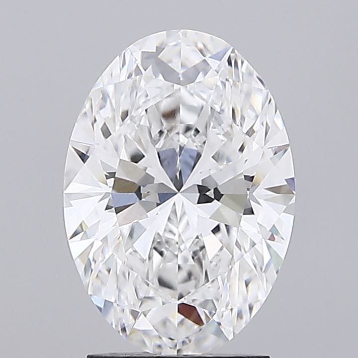 2.5 Carat Oval Lab Diamond with  Cut Diamond in 14KT  view 1
