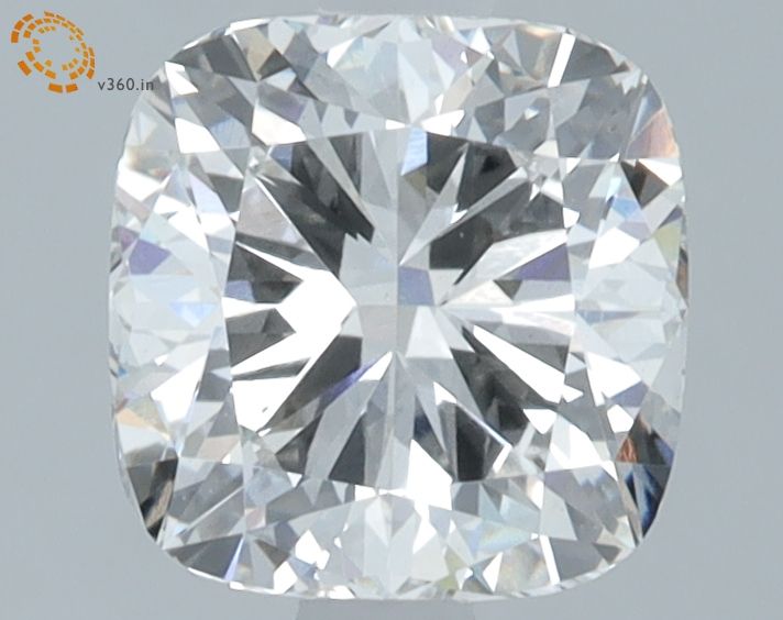 1.96 Carat Cushion Lab Diamond with  Cut Diamond in 14KT  view 1
