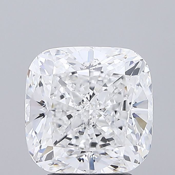 3.78 Carat Cushion Lab Diamond with  Cut Diamond in 14KT  view 1
