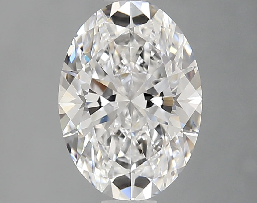1.53 Carat Oval Lab Diamond with  Cut Diamond in 14KT  view 1
