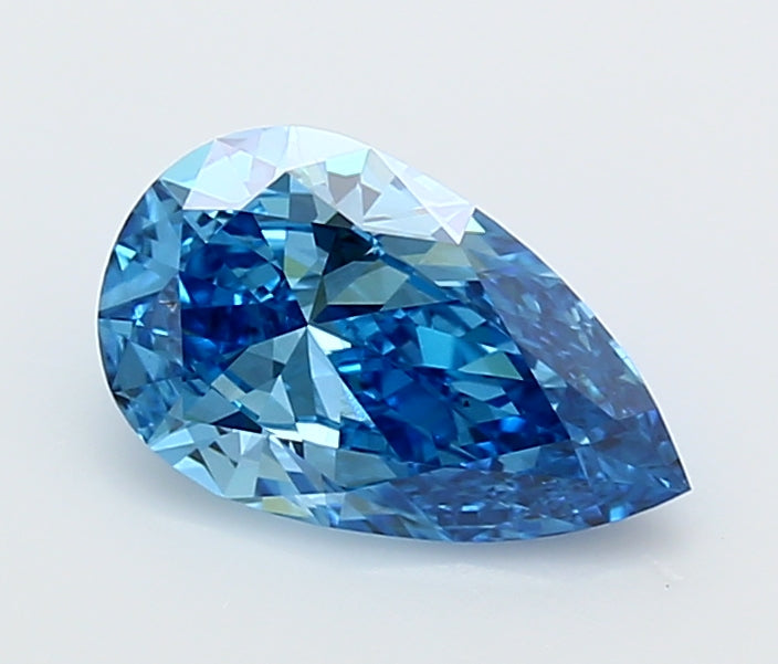 1.5 Carat Pear Lab Diamond with  Cut Diamond in 14KT  view 1
