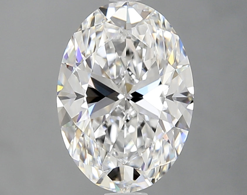 2.17 Carat Oval Lab Diamond with  Cut Diamond in 14KT  view 1
