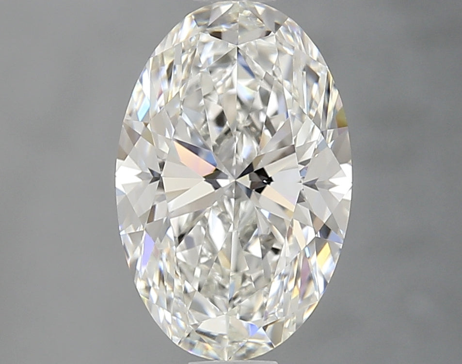 2.05 Carat Oval Lab Diamond with  Cut Diamond in 14KT  view 1
