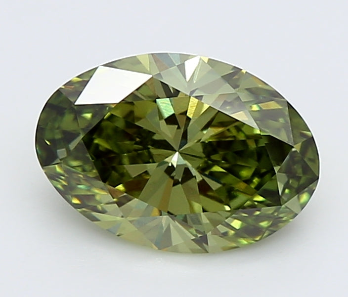 1.4 Carat Oval Lab Diamond with  Cut Diamond in 14KT  view 1
