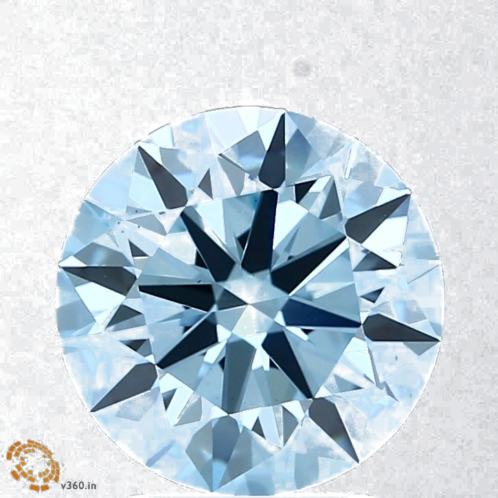 3.03 Carat Round Lab Diamond with  Cut Diamond in 14KT  view 1
