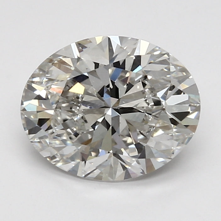 2.55 Carat Oval Lab Diamond with  Cut Diamond in 14KT  view 1
