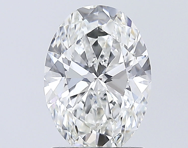 1.74 Carat Oval Lab Diamond with  Cut Diamond in 14KT  view 1
