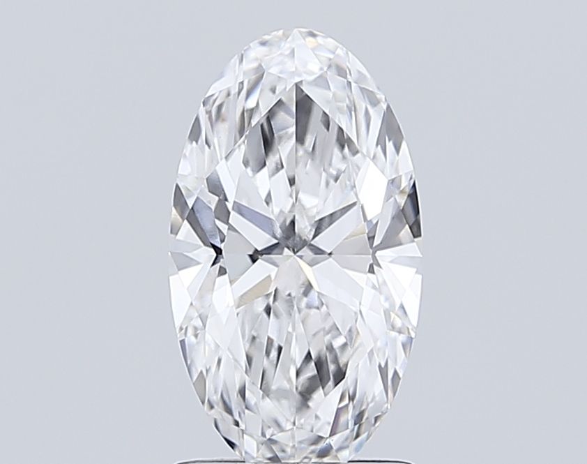 2.1 Carat Oval Lab Diamond with  Cut Diamond in 14KT  view 1
