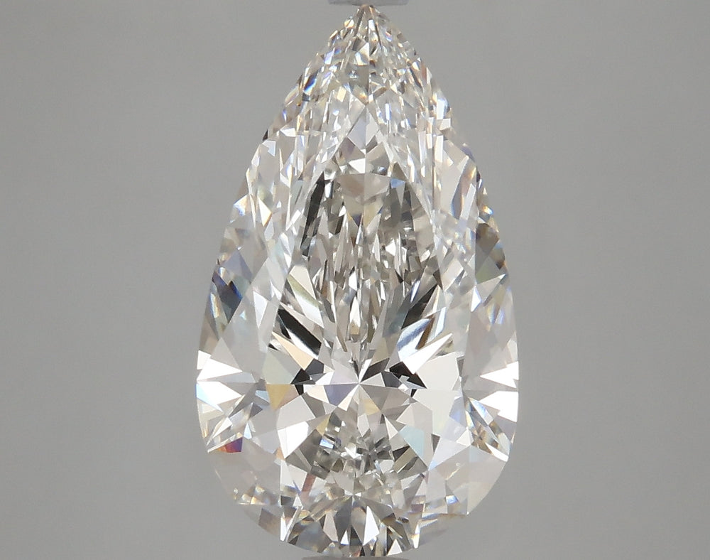 3.9 Carat Pear Lab Diamond with  Cut Diamond in 14KT  view 1
