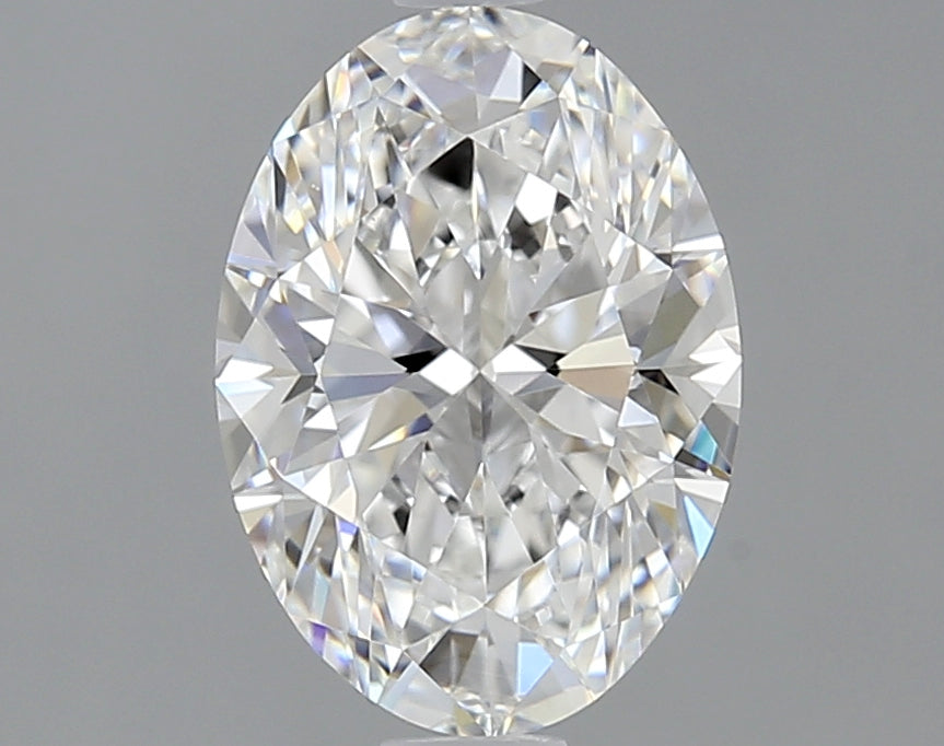 1.51 Carat Oval Lab Diamond with  Cut Diamond in 14KT  view 1
