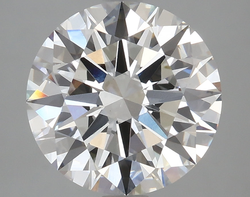 3.8 Carat Round Lab Diamond with  Cut Diamond in 14KT  view 1
