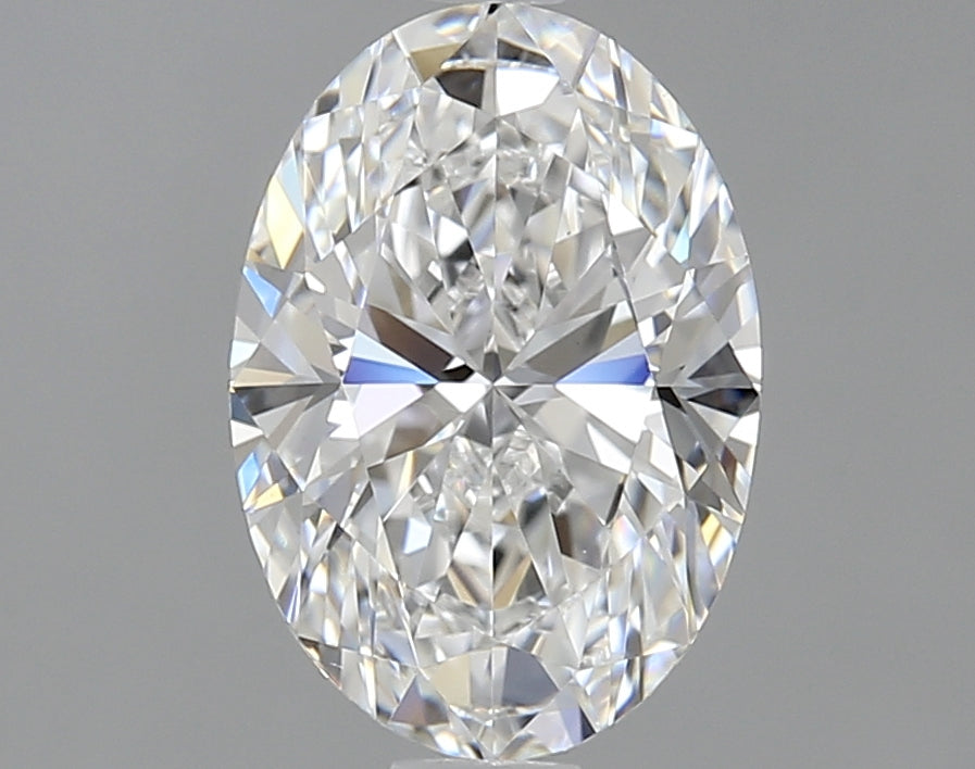 1.51 Carat Oval Lab Diamond with  Cut Diamond in 14KT  view 1
