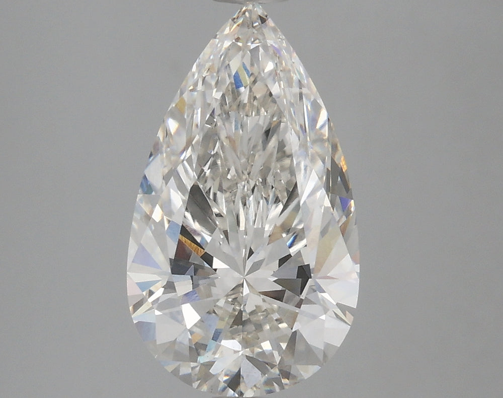 3.0 Carat Pear Lab Diamond with  Cut Diamond in 14KT  view 1
