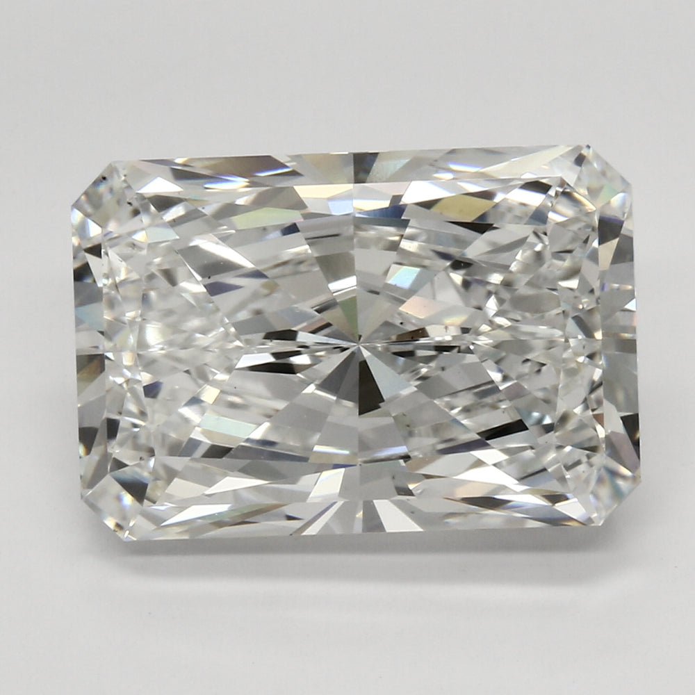 9.03 Carat Radiant Lab Diamond with  Cut Diamond in 14KT  view 1
