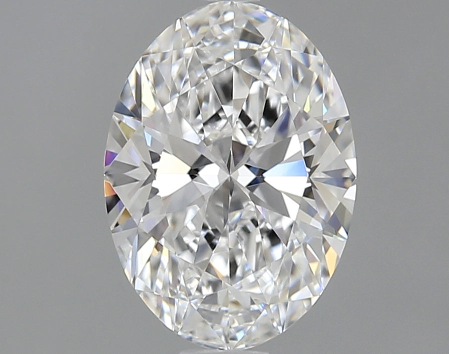 1.51 Carat Oval Lab Diamond with  Cut Diamond in 14KT  view 1
