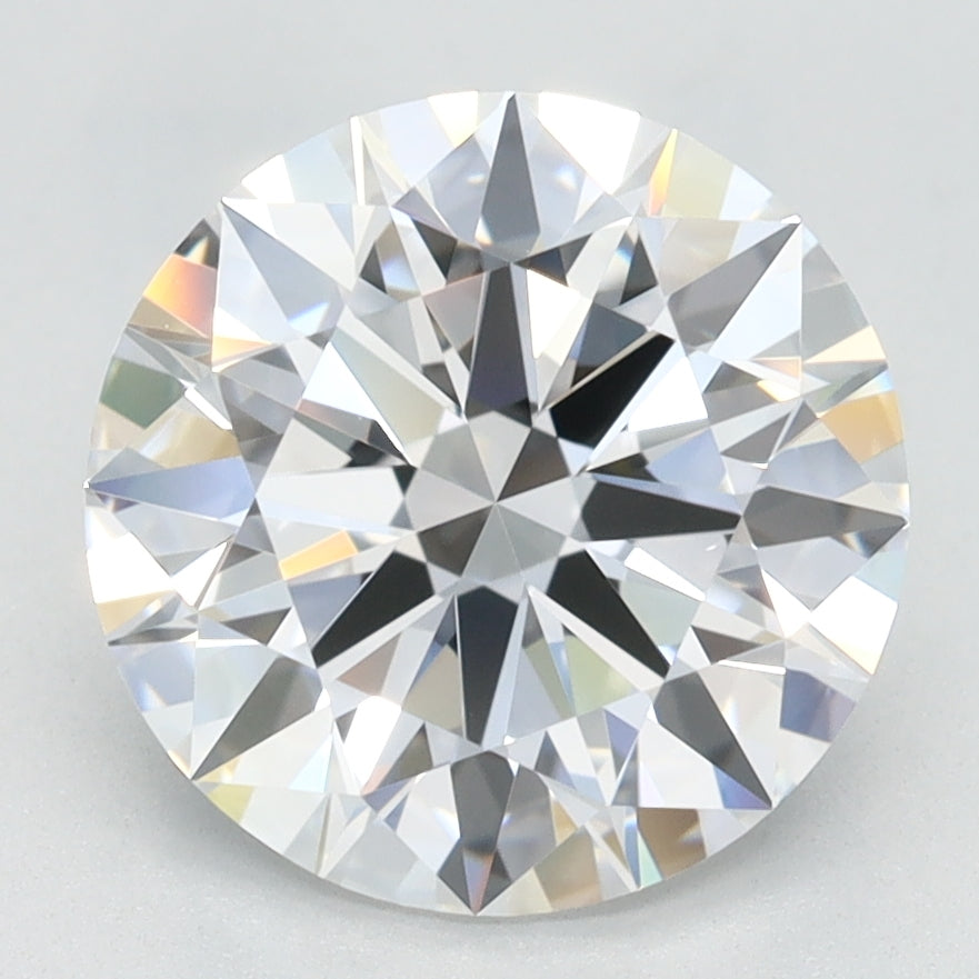 2.54 Carat Round Lab Diamond with  Cut Diamond in 14KT  view 1
