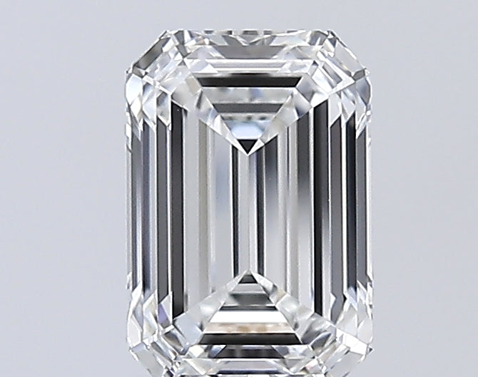 1.58 Carat Emerald Lab Diamond with  Cut Diamond in 14KT  view 1
