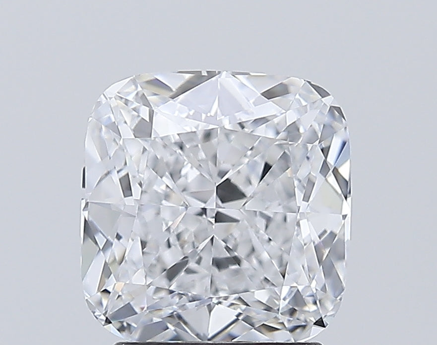 2.62 Carat Cushion Lab Diamond with  Cut Diamond in 14KT  view 1
