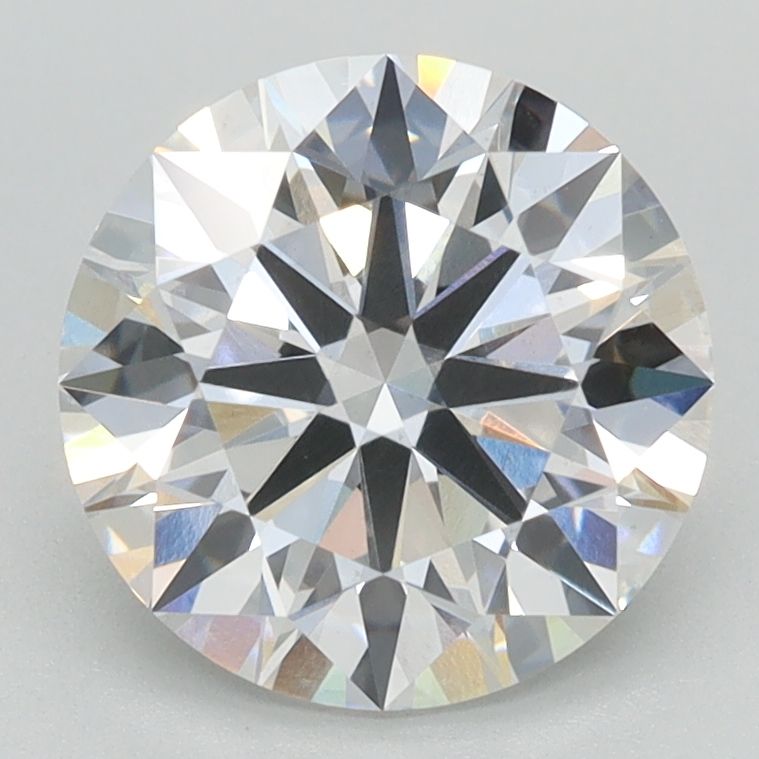 2.5 Carat Round Lab Diamond with  Cut Diamond in 14KT  view 1
