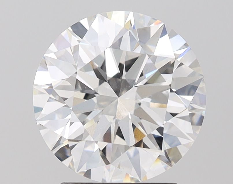 2.56 Carat Round Lab Diamond with  Cut Diamond in 14KT  view 1
