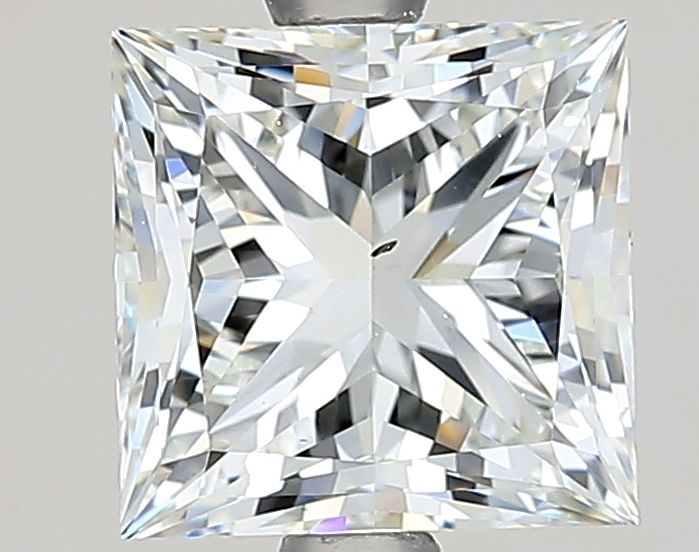 2.0 Carat Princess Natural Diamond with  Cut Diamond in 14KT  view 1

