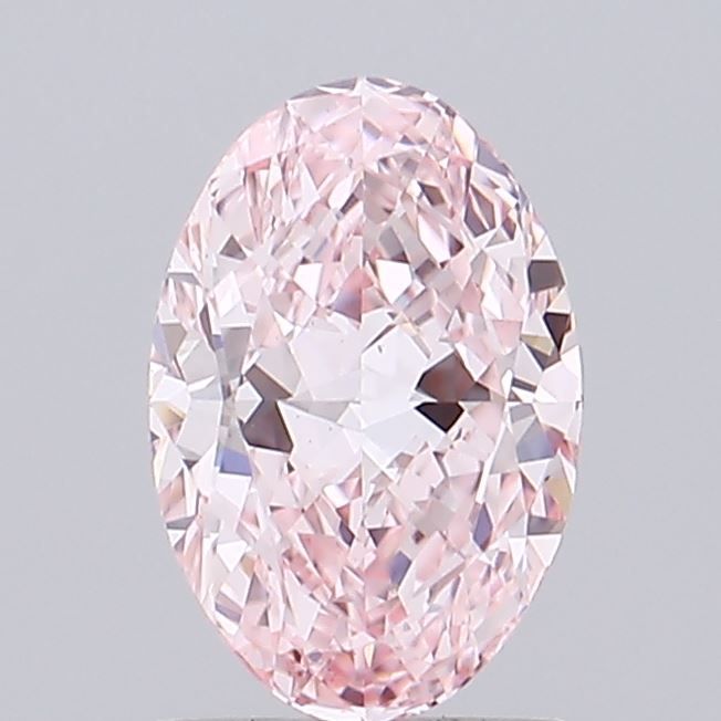 1.26 Carat Oval Lab Diamond with  Cut Diamond in 14KT  view 1
