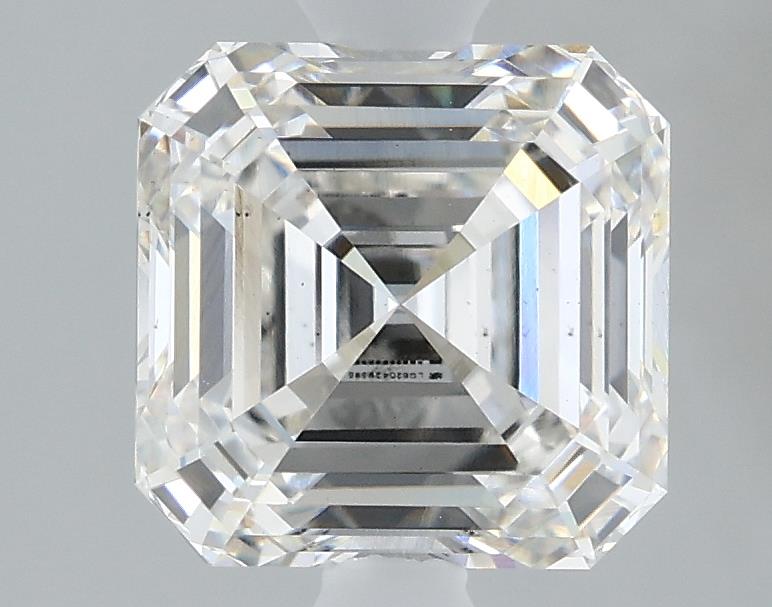2.05 Carat Asscher Lab Diamond with  Cut Diamond in 14KT  view 1
