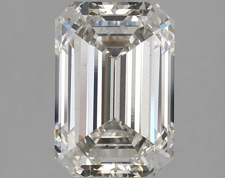 2.15 Carat Emerald Lab Diamond with  Cut Diamond in 14KT  view 1
