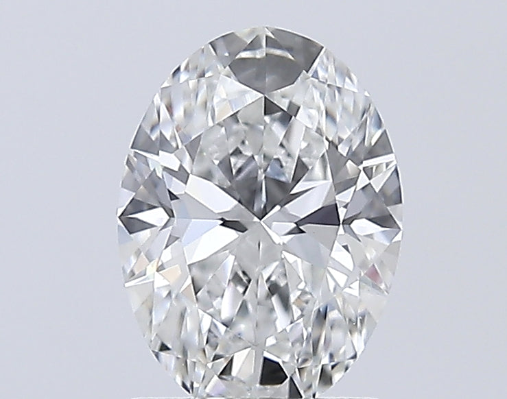 1.5 Carat Oval Lab Diamond with  Cut Diamond in 14KT  view 1

