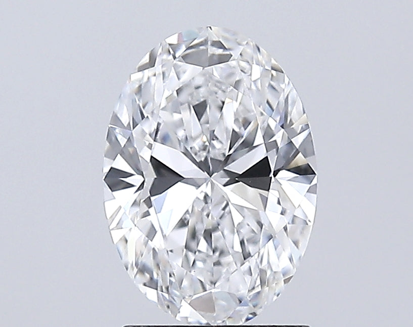 1.55 Carat Oval Lab Diamond with  Cut Diamond in 14KT  view 1
