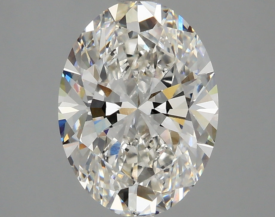 2.82 Carat Oval Lab Diamond with  Cut Diamond in 14KT  view 1
