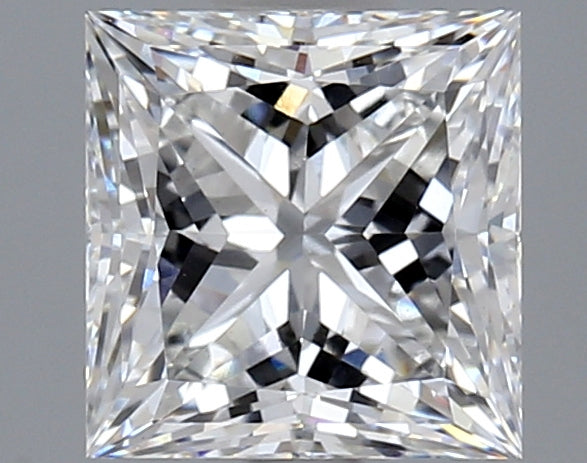 2.3 Carat Princess Lab Diamond with  Cut Diamond in 14KT  view 1

