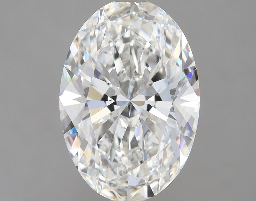 3.41 Carat Oval Lab Diamond with  Cut Diamond in 14KT  view 1
