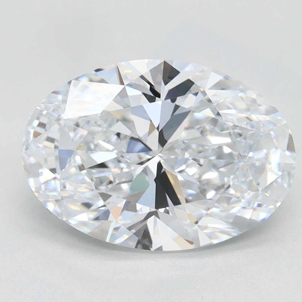 2.26 Carat Oval Lab Diamond with  Cut Diamond in 14KT  view 1
