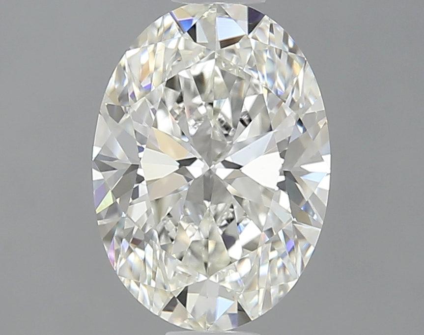 1.5 Carat Oval Lab Diamond with  Cut Diamond in 14KT  view 1
