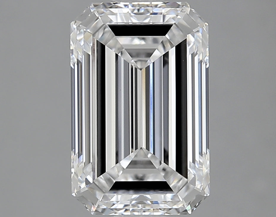 2.41 Carat Emerald Lab Diamond with  Cut Diamond in 14KT  view 1

