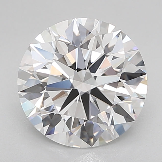 2.96 Carat Round Lab Diamond with  Cut Diamond in 14KT  view 1
