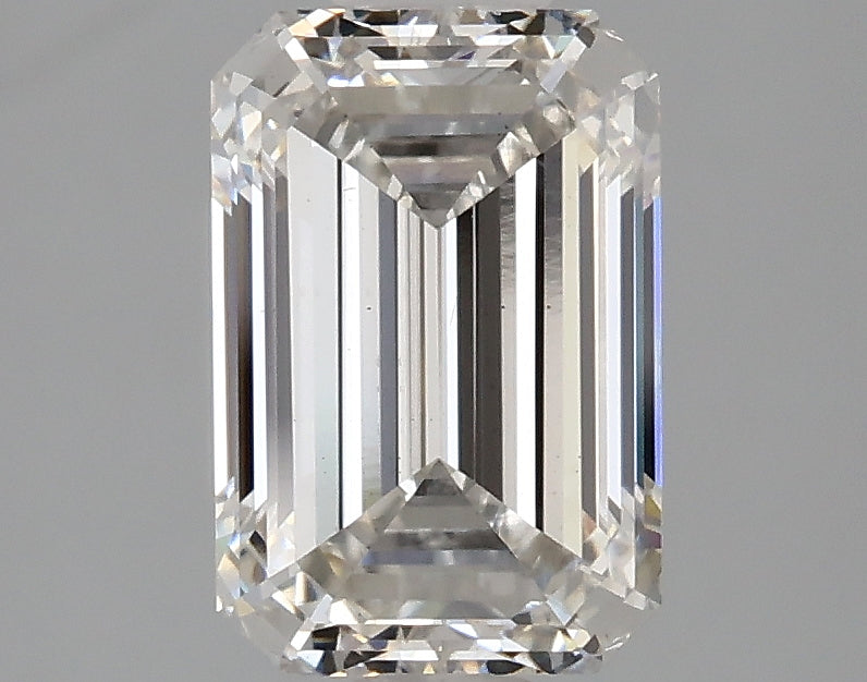 2.25 Carat Emerald Lab Diamond with  Cut Diamond in 14KT  view 1

