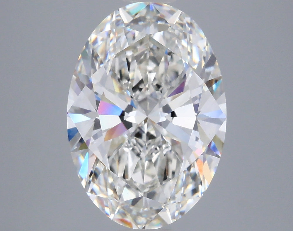 3.91 Carat Oval Lab Diamond with  Cut Diamond in 14KT  view 1
