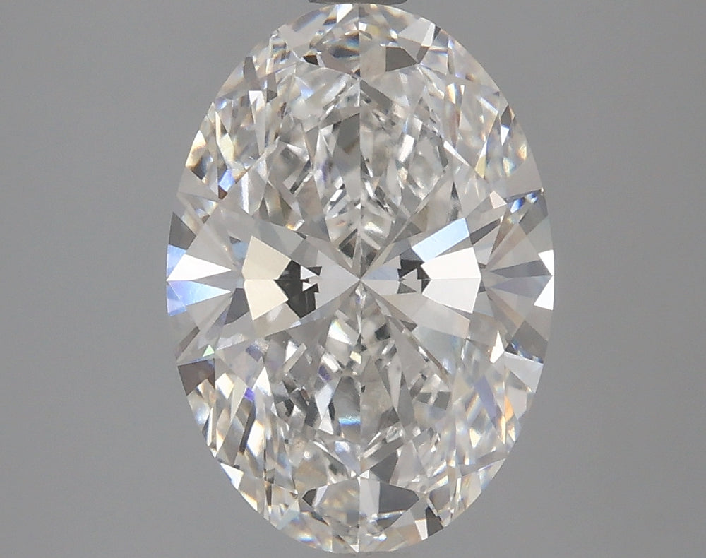 2.91 Carat Oval Lab Diamond with  Cut Diamond in 14KT  view 1
