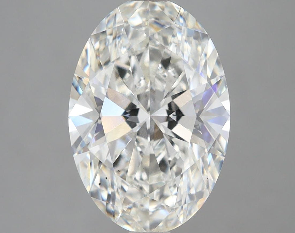 3.14 Carat Oval Lab Diamond with  Cut Diamond in 14KT  view 1
