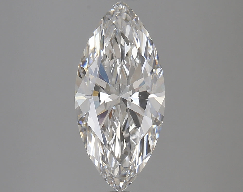 2.61 Carat Marquise Lab Diamond with  Cut Diamond in 14KT  view 1
