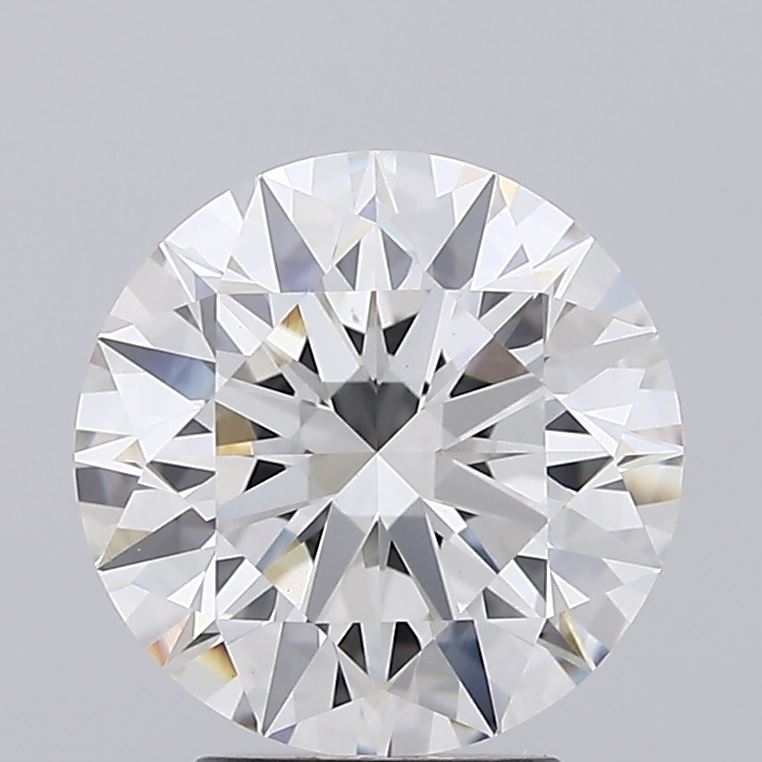 3.06 Carat Round Lab Diamond with  Cut Diamond in 14KT  view 1
