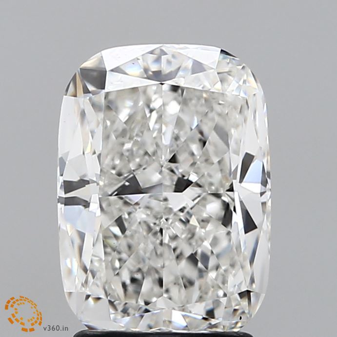 2.36 Carat Cushion Lab Diamond with  Cut Diamond in 14KT  view 1
