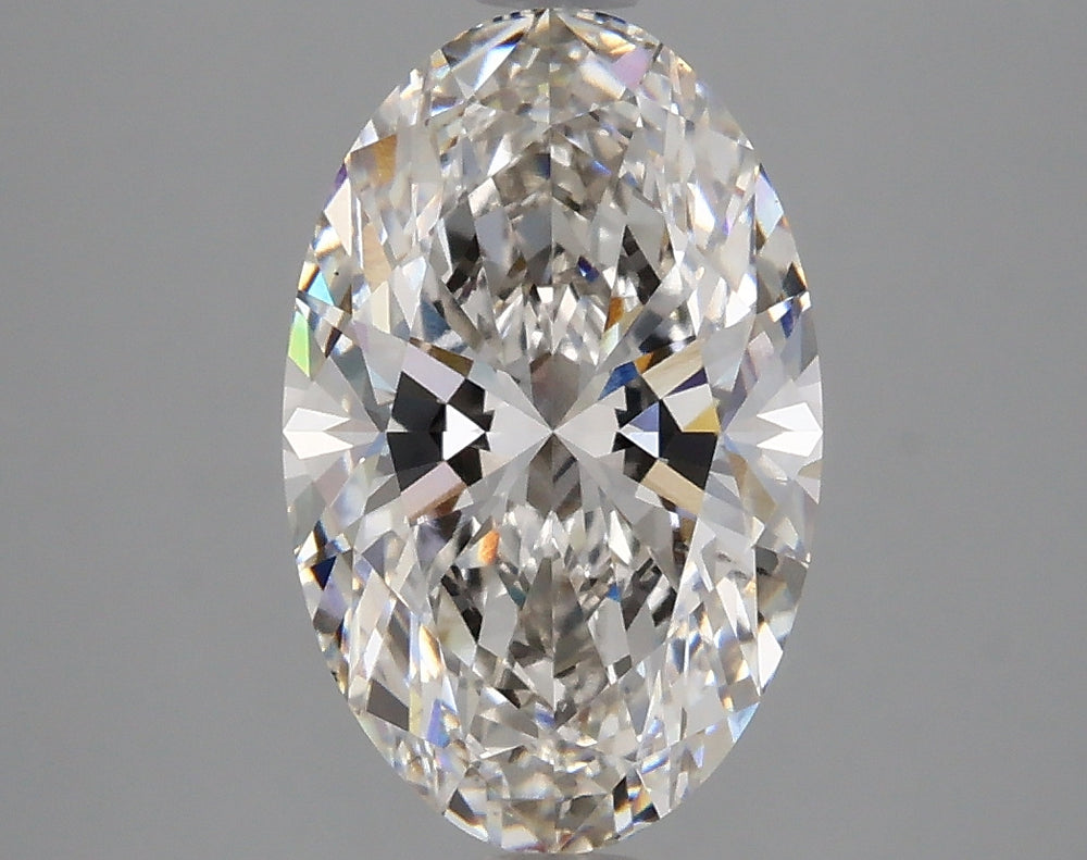 2.89 Carat Oval Lab Diamond with  Cut Diamond in 14KT  view 1
