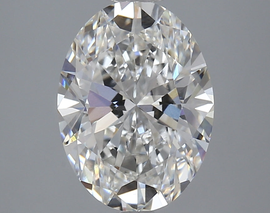 2.96 Carat Oval Lab Diamond with  Cut Diamond in 14KT  view 1
