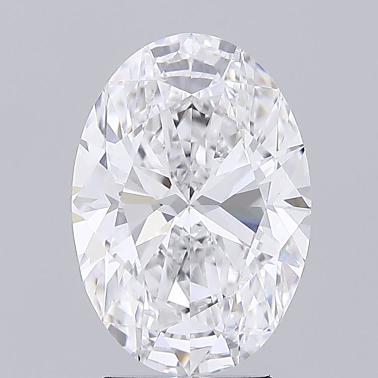 3.2 Carat Oval Lab Diamond with  Cut Diamond in 14KT  view 1
