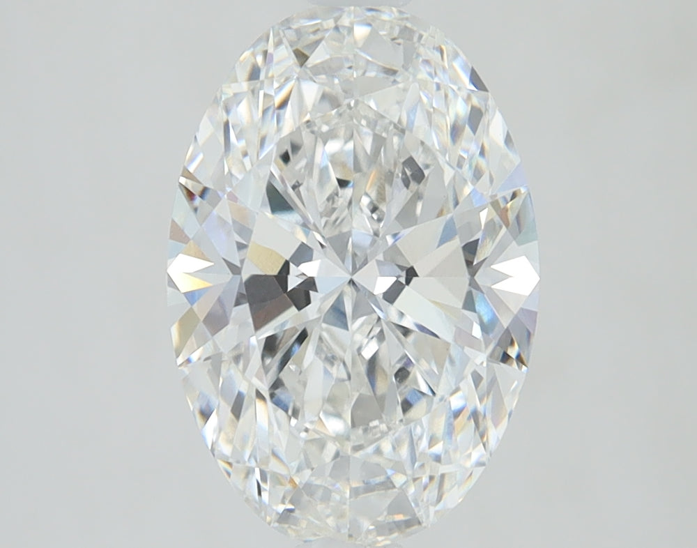 2.37 Carat Oval Lab Diamond with  Cut Diamond in 14KT  view 1
