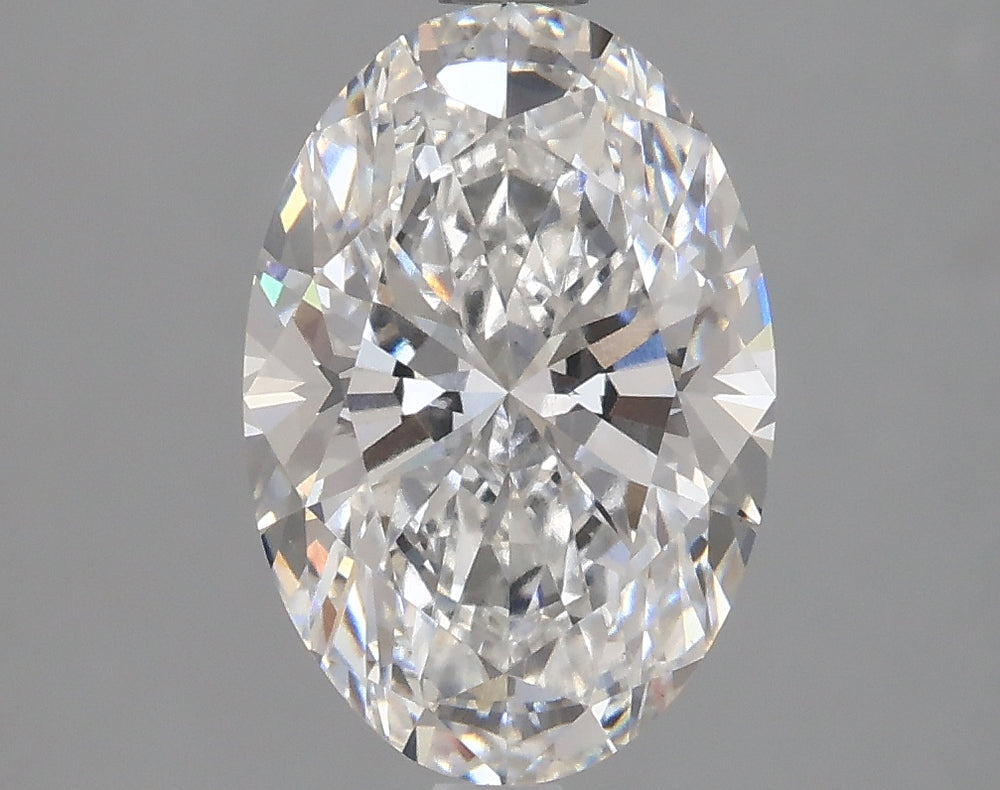 2.47 Carat Oval Lab Diamond with  Cut Diamond in 14KT  view 1
